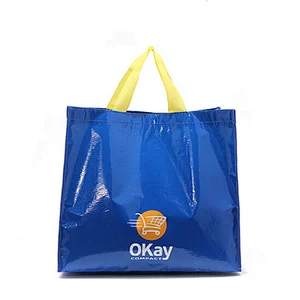 Christmas promotion customized laminated pp woven shopping bag