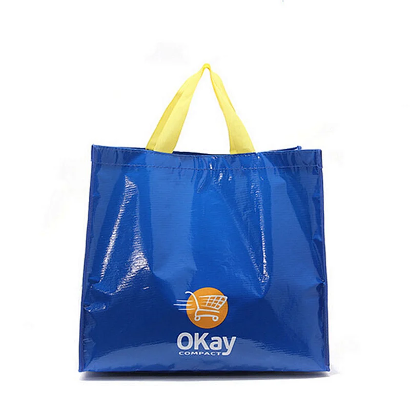 Christmas promotion customized laminated pp woven shopping bag