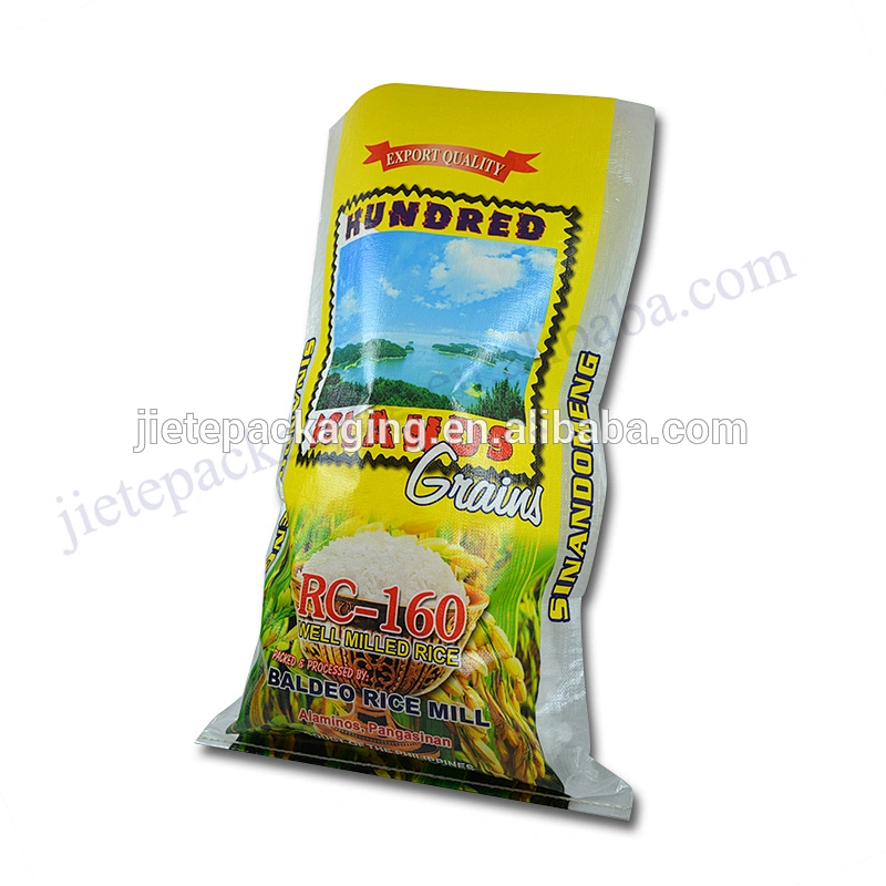 Agriculture use printing bopp laminated plastic pp woven rice bag 50kg