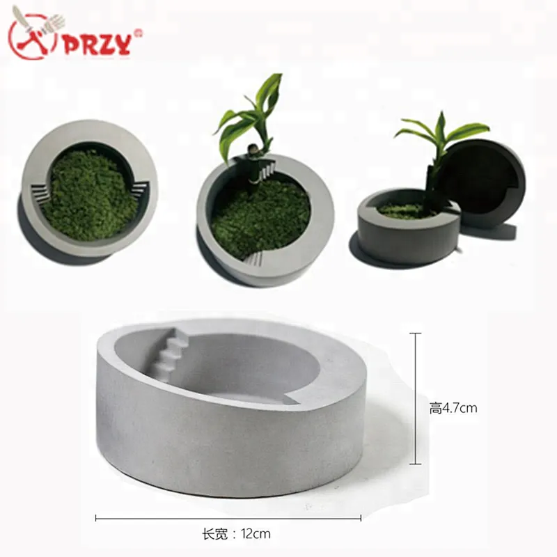 S8103 Stairs shaped Cement Succulents flower pot Molds silicone Home concrete decorations Silicone mold