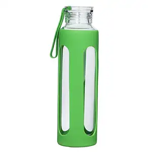 High quality high borosilicate creative glass reusable bottles ant-heat with glass lid for home