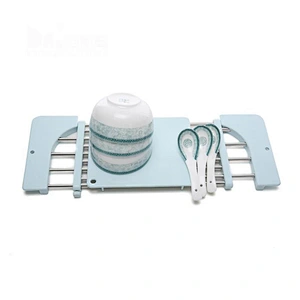 Competitive price kitchen sink shelf stainless steel drying rack plastic dish drainer