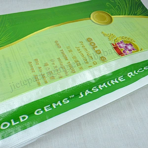 Raw material customized plastic bopp laminated 25kg thailand Jasmine rice bag factory sale