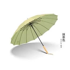 Custom Logo Promotion Wedding Umbrella Long Handle Umbrella Automatic Straight Umbrella for girl