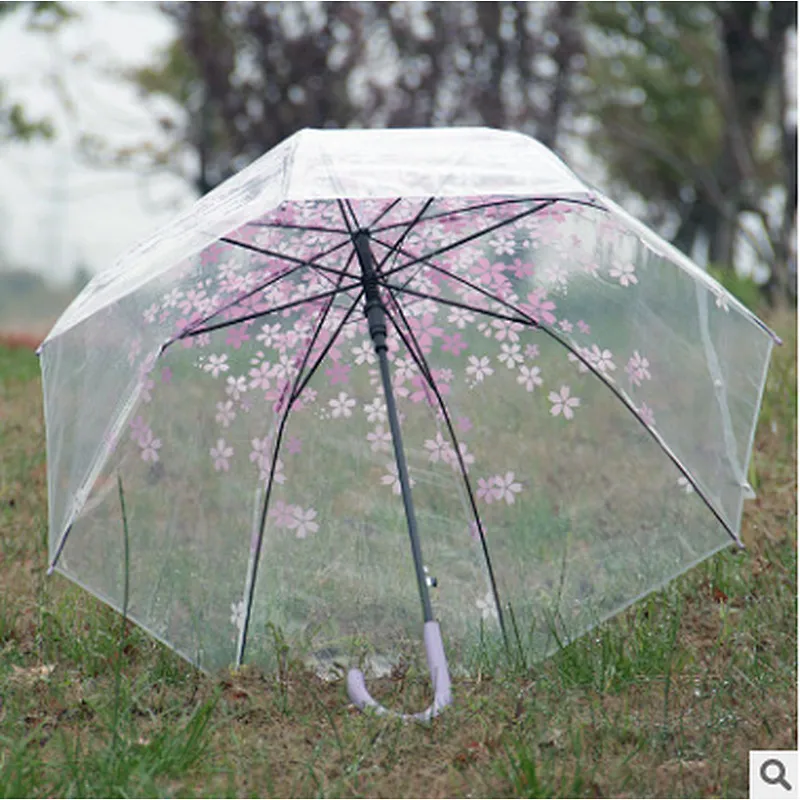 Wholesale Promotion Clear Dome Transparent Umbrella Promotional Woman Kid Umbrella