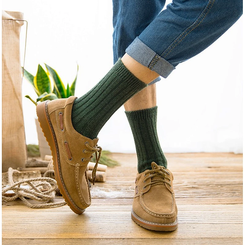 Custom Solid Color Wool Socks