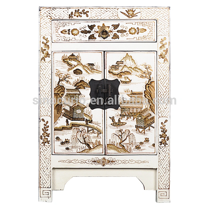 wholesale furniture china antique painted night stand & wood vase stands