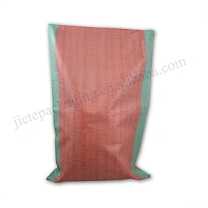 Customized agriculture industrial use factory sale color strip pp woven packaging bag for rice,flour,feed and cement