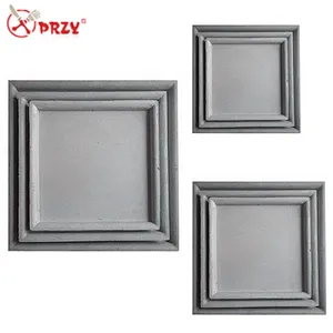 PRZY Cement life supplies decorations silicone mould Square Concrete case Tray Molds