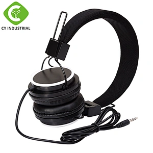 wholesale china factory 40mm speaker earphones wired noise cancelling headphone with mic