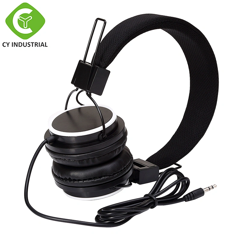 wholesale china factory 40mm speaker earphones wired noise cancelling headphone with mic