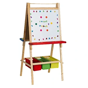 Wholesale useful wooden easel board top quality baby wooden easel board educational baby wooden easel board W12B012