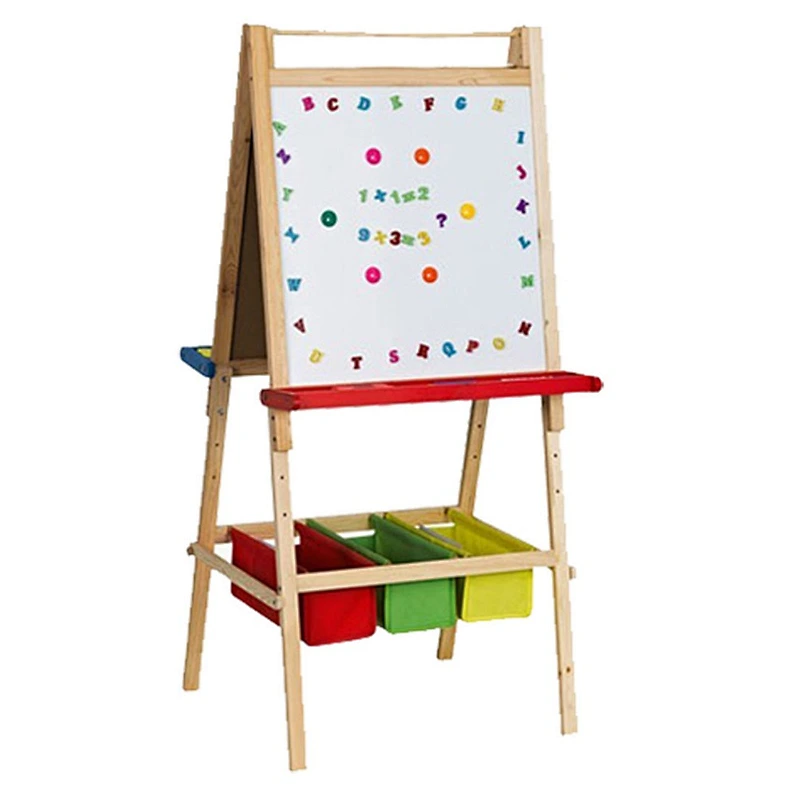 Wholesale useful wooden easel board top quality baby wooden easel board educational baby wooden easel board W12B012