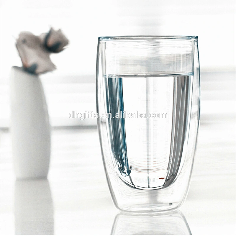 High quality promotion custom logo tumbler double wall glass tea tumbler coffee cup