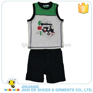 Sleeveless shirt and shorts summer kids dress clothes set for boys