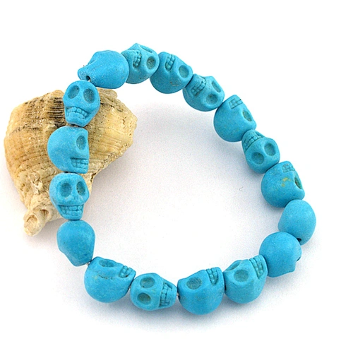 colorful resin skull bracelet