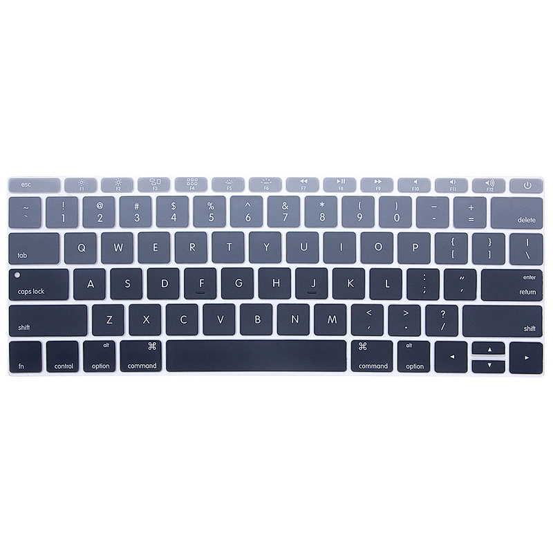 hot sale rainbow custom silicone keyboard cover protector keyboard skins for macbook retina 12 english version