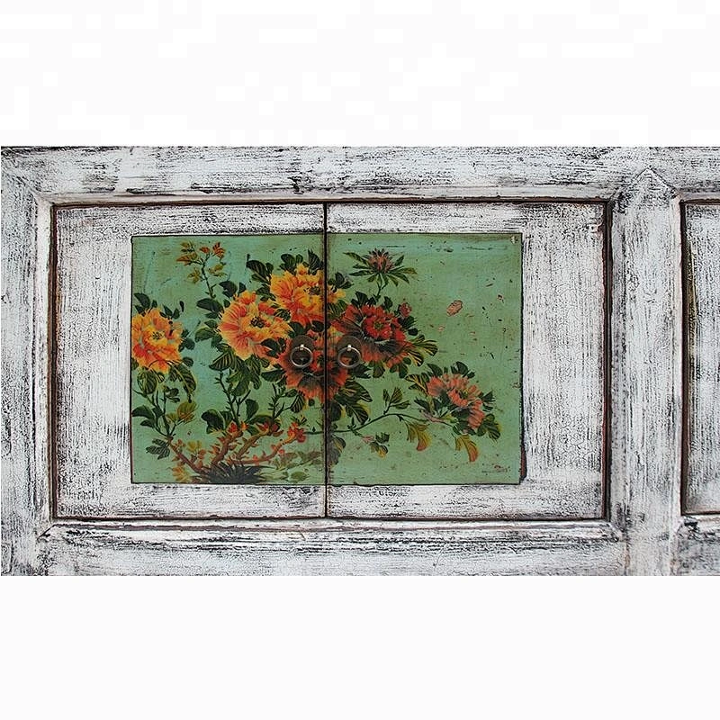 chinese antique reproduction lacquer oriental painted storage furniture