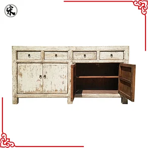 beijing chinese antique reproduction shabby chic distressed storage buffet furniture