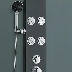 Hot selling black shower panel sanitary wares wall panel for bathroom