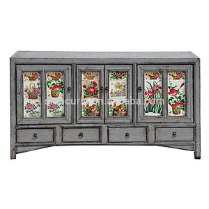 wholesale furniture china Chinese antique cabinet living room with ceramic tile