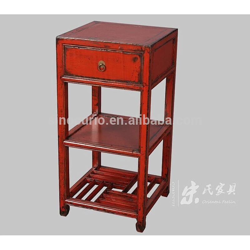 Chinese antique wooden vase stand corner flower stand