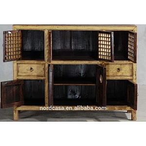 Chinese antique natural reclaimed solid wood Cabinet