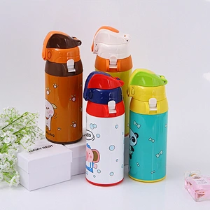 500ml children mug double wall 201 stainless steel vacuum cup with tape