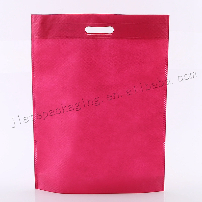 Cheap and folding color plastic pp non woven shopping bag with D handle