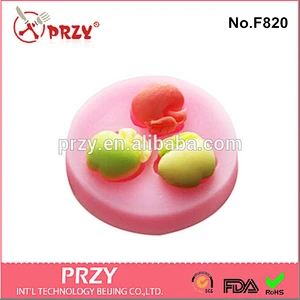 High quality fondant apple shape silicone candy mold for sale