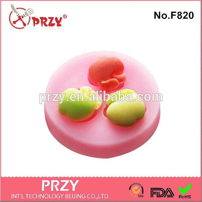 High quality fondant apple shape silicone candy mold for sale
