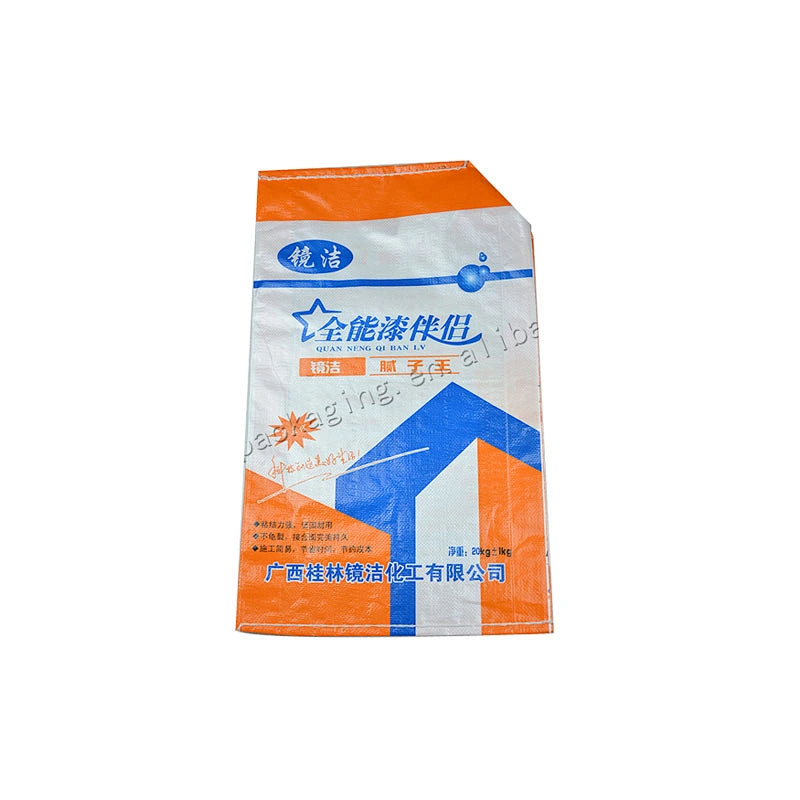 Customized pp woven wall putty powder packaging bag for cement, sand, fertilizer