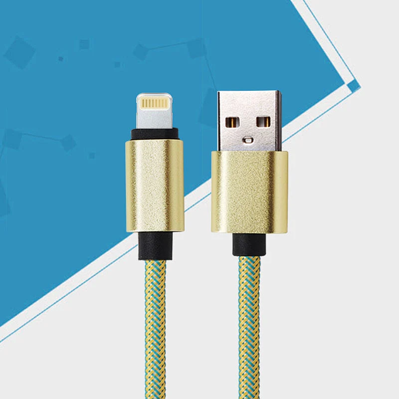 Nylon woven cable universal 8 pin usb synchronous data charging line