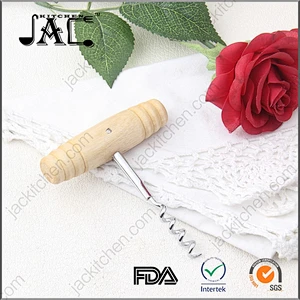 High Quality Stainless Steel Wine Corkscrew with Wood Handle