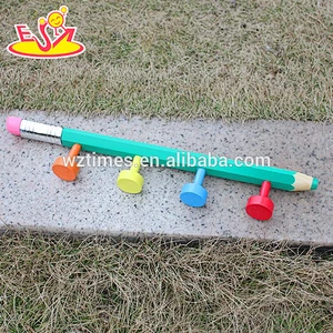 Wholesale wonderful toddler wooden wall clothes hanger with 4 hooks W09B060