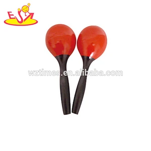 Wholesale cheap baby wooden musical maracas most popular kids wooden musical maracas for sale W07I054