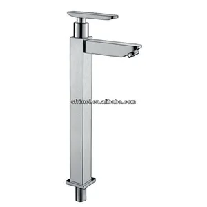 Deck Mounted Brass Zinc Alloy Handle Ceramic Spool Stainless Steel Bathroom Cold Tap