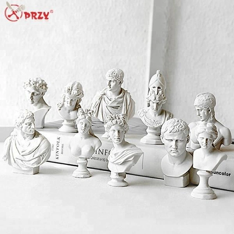 2018 retro sketch mini Head soap mould home decorations mold silicone 3D plaster head Candle silicone molds