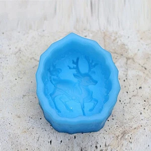 Christmas Deer pattern Soap Mold Handmade soap Candle Candy Cake Chocolate mold Silica