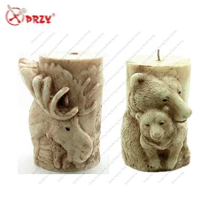 Retro 3D Elephant silicone Soap mould rubber Candle Mold Horsehead Silicone dolphin Cake Molds