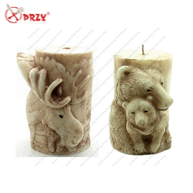 Retro 3D Elephant silicone Soap mould rubber Candle Mold Horsehead Silicone dolphin Cake Molds