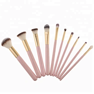 Professional 10pcs Pink Makeup Brushes Set Powder Face Brush Cosmetic Beauty Tools
