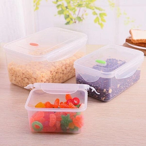 防漏食品容器透明密封便当盒三套