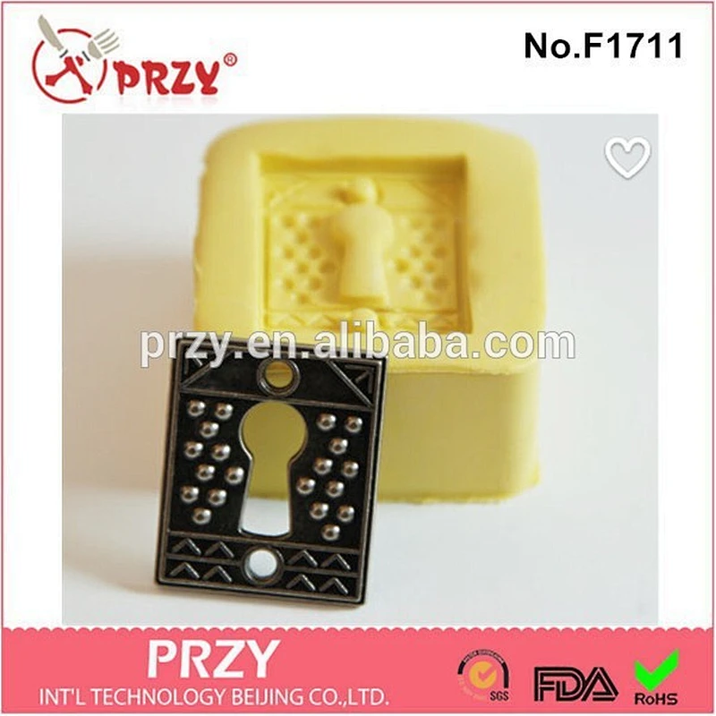 2015 hotsale Rectangle Keyhole Plate cake decor silicone cake mold