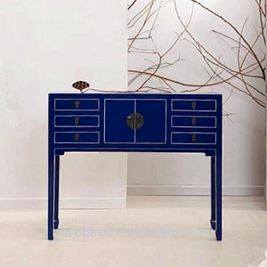 six drawer two door antique style chinese console table