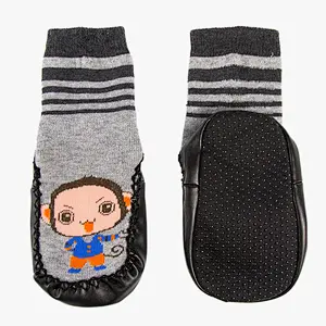 high quality silicone 3d knitting kids anti slip floor home animal baby socks