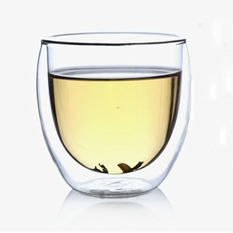 Hand-Made  Double Transparency 250 ML  Glass Cup With Heat Resistance