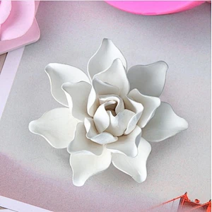HC0030 Silica gel 3D white lotus silicone soap mold for flowers bouquet handmade soap making molds