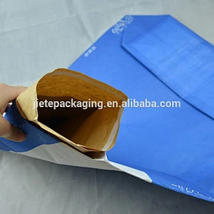 square bottom kraft paper valve bag for packing flour, potato starch 25kg