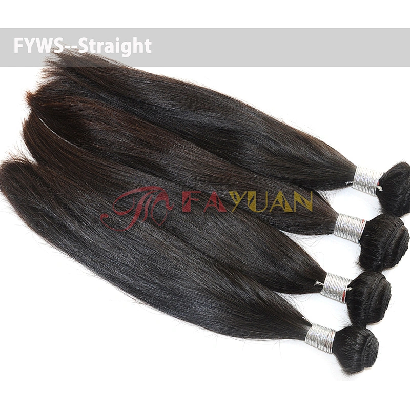 Natural Black&brown color virgin Brazilian human hair sew in weave